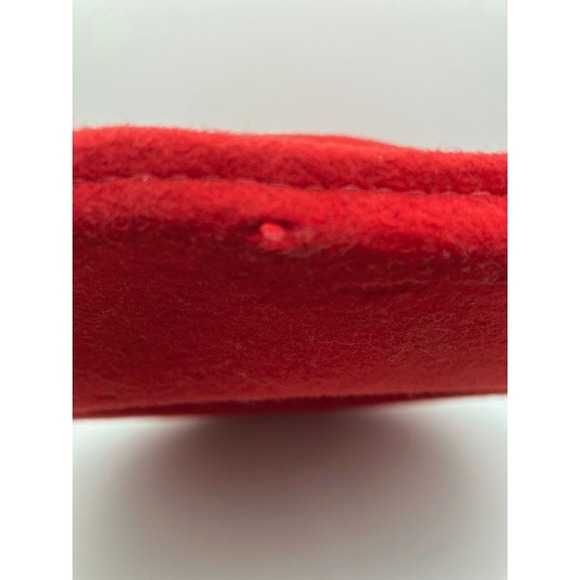 Red 100% Wool Fedora Floral Band Vintage Women's Church Derby Dress Hat USA - Picture 4 of 5